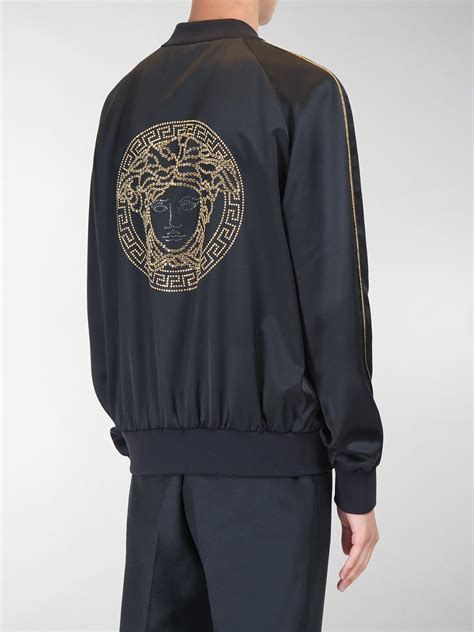 versace medusa bomber jacket|Versace bomber jacket for men.